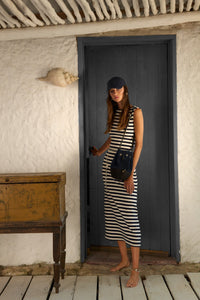 Cesta Collective Handbags Bucket Bag / Navy Suede