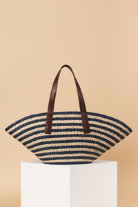 Cesta Collective Handbags Taco Tote / Navy Breton Stripe