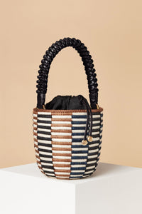 Cesta Collective Handbags Woven Handle Lunchpail / Core Check