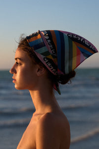 Cesta Collective Scarf Silk Bandana / Rainbow Chevron